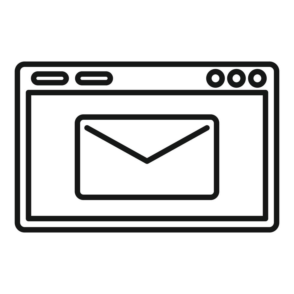 Service center web page mail icon, outline style vector