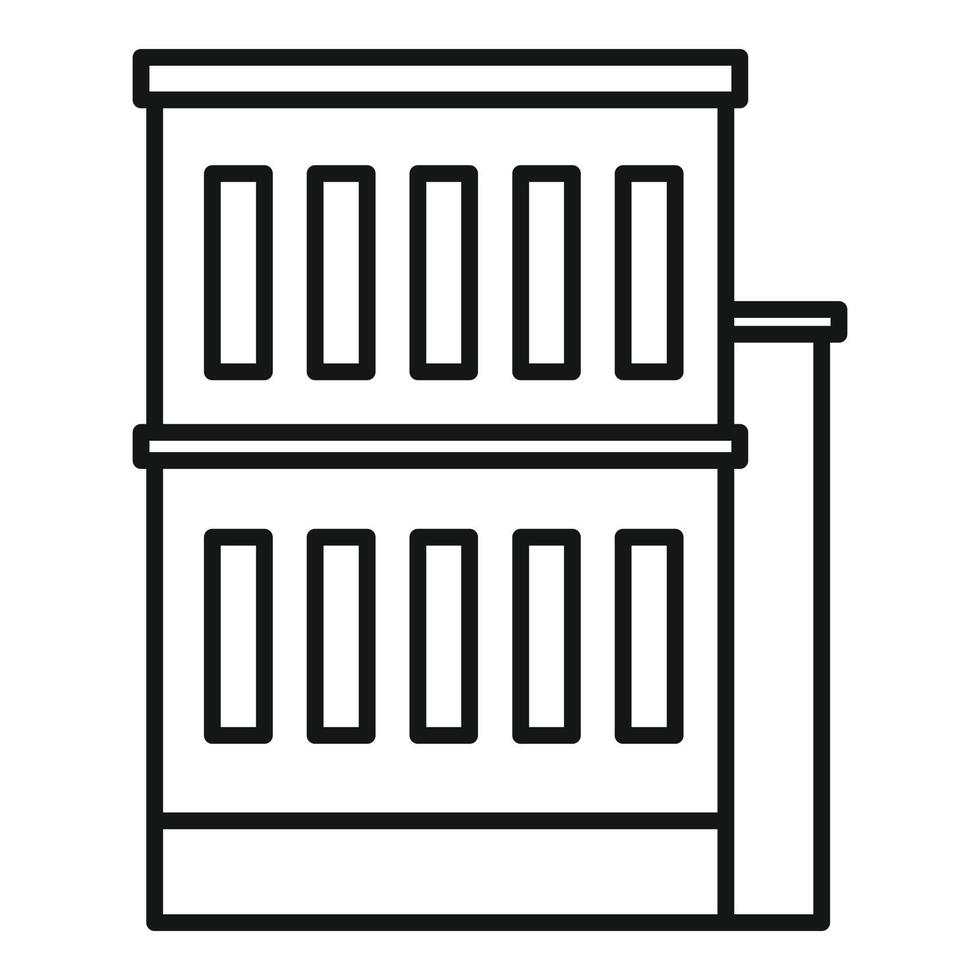 Building reconstruction icon, outline style vector