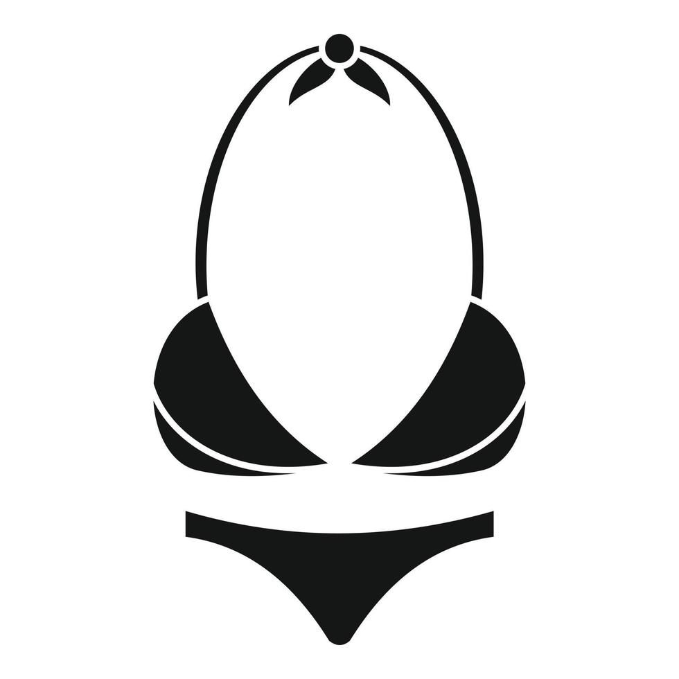 icono de traje de baño de mar, estilo simple vector