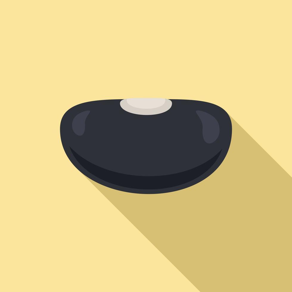 Pea kidney bean icon, flat style vector
