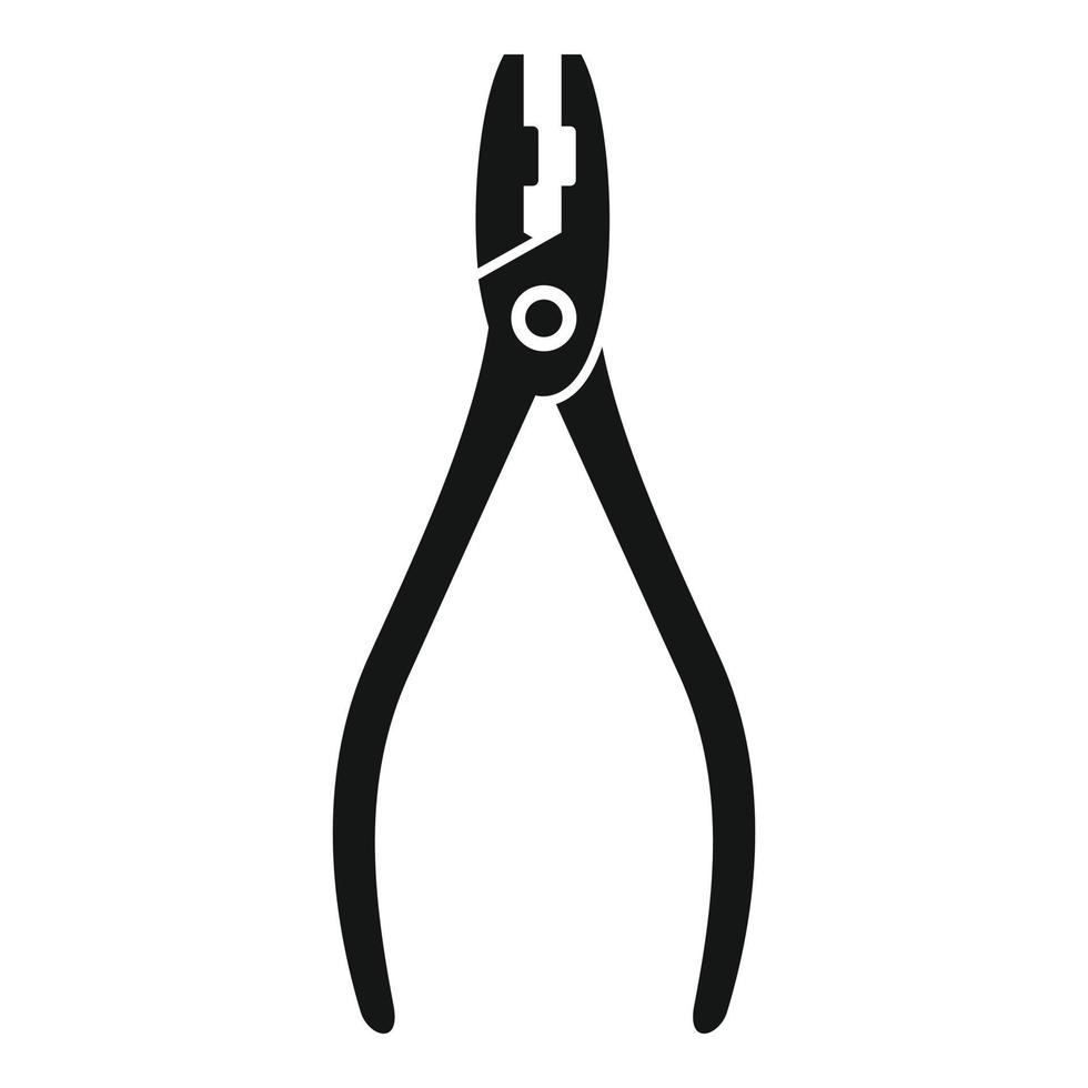 Dental forceps icon, simple style vector