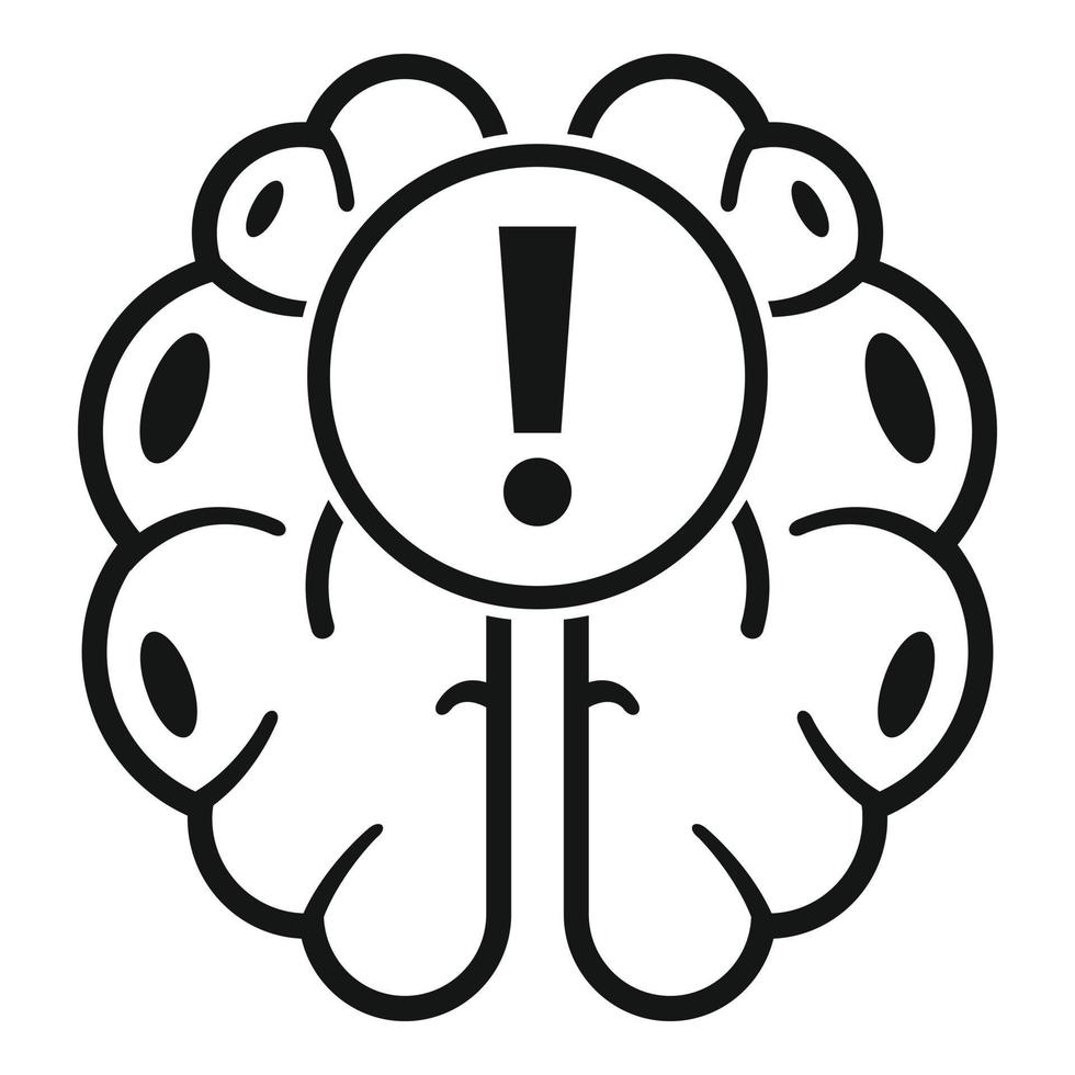 Brain find new innovation icon, simple style vector