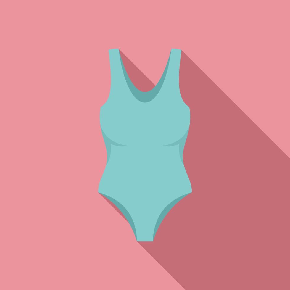 Glamour swimsuit icon, flat style vector