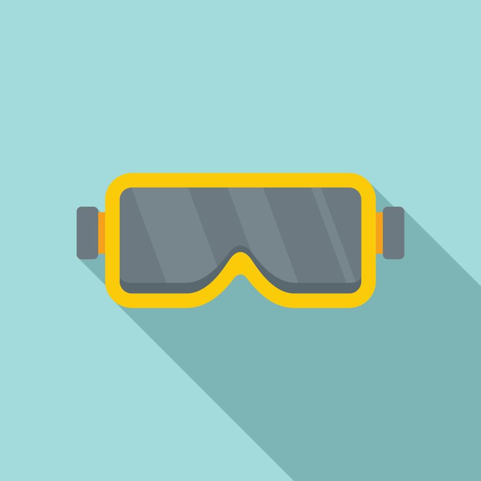 Construction protect glasses icon, flat style vector