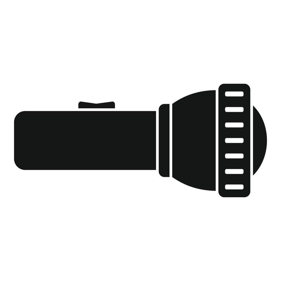 Survival flashlight icon, simple style vector