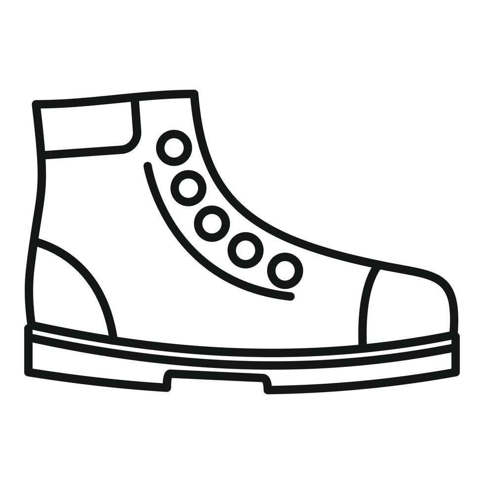 Hiking boot icon, outline style vector