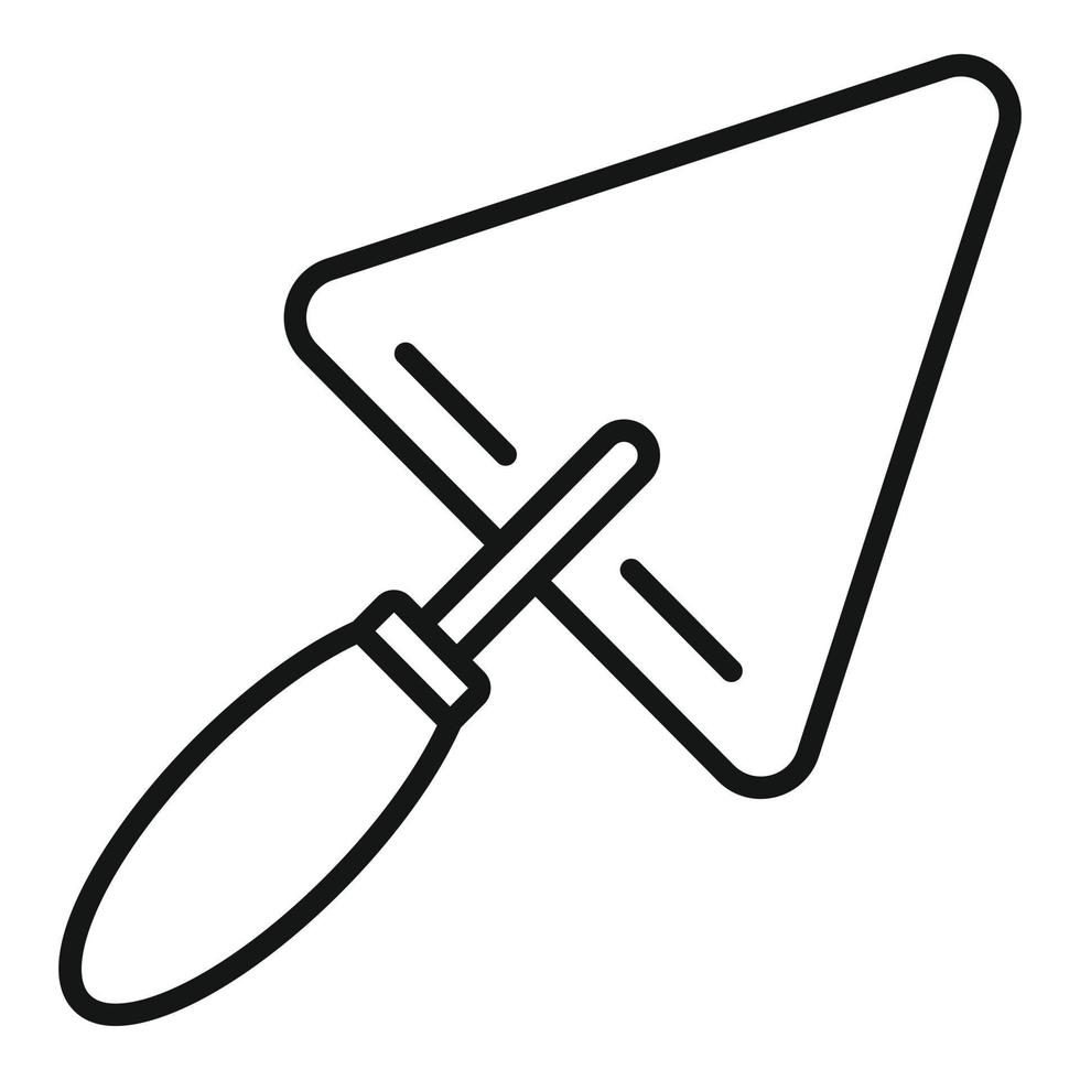 Trowel icon, outline style vector