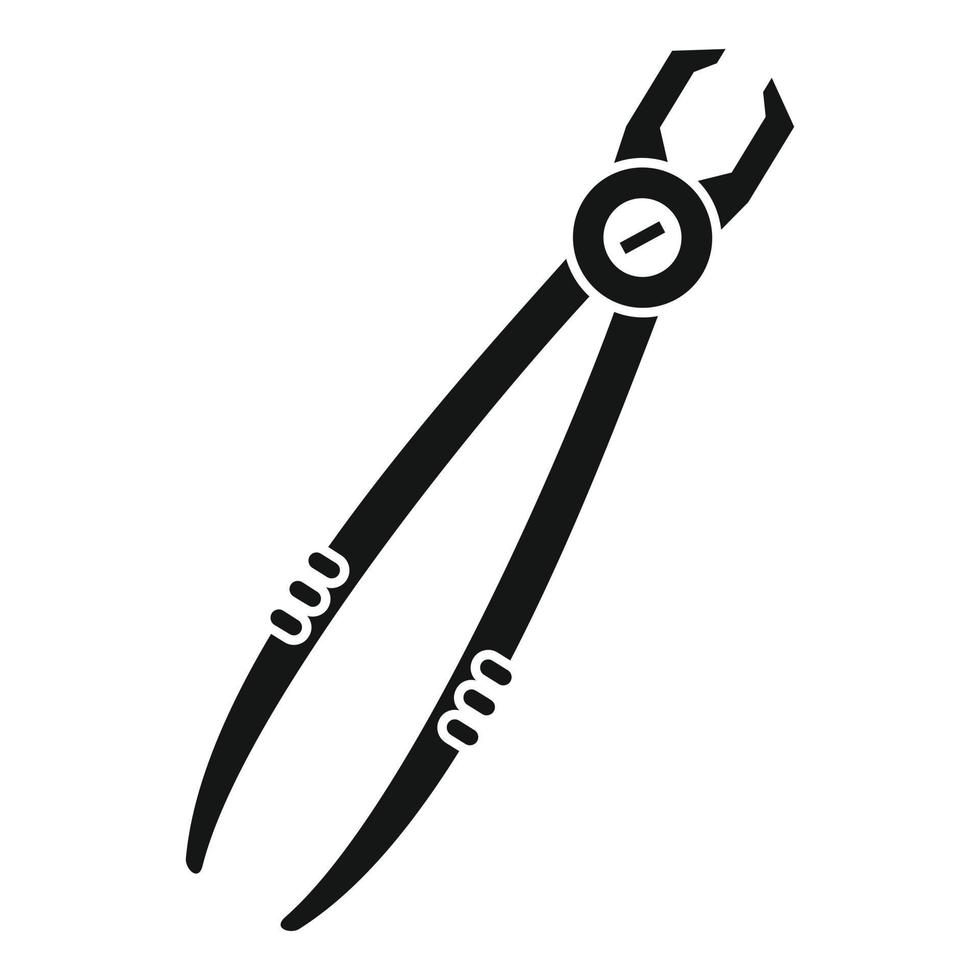 Medical forceps icon, simple style vector