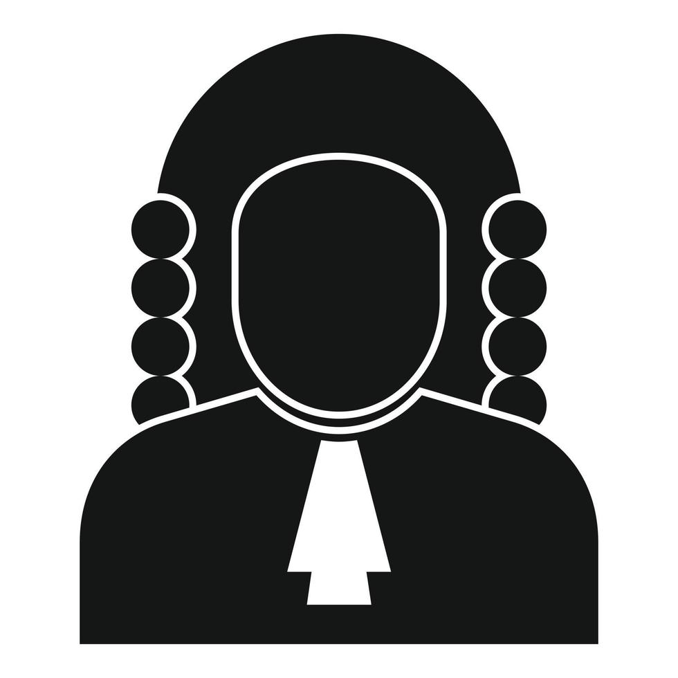 Courthouse judge icon, simple style vector