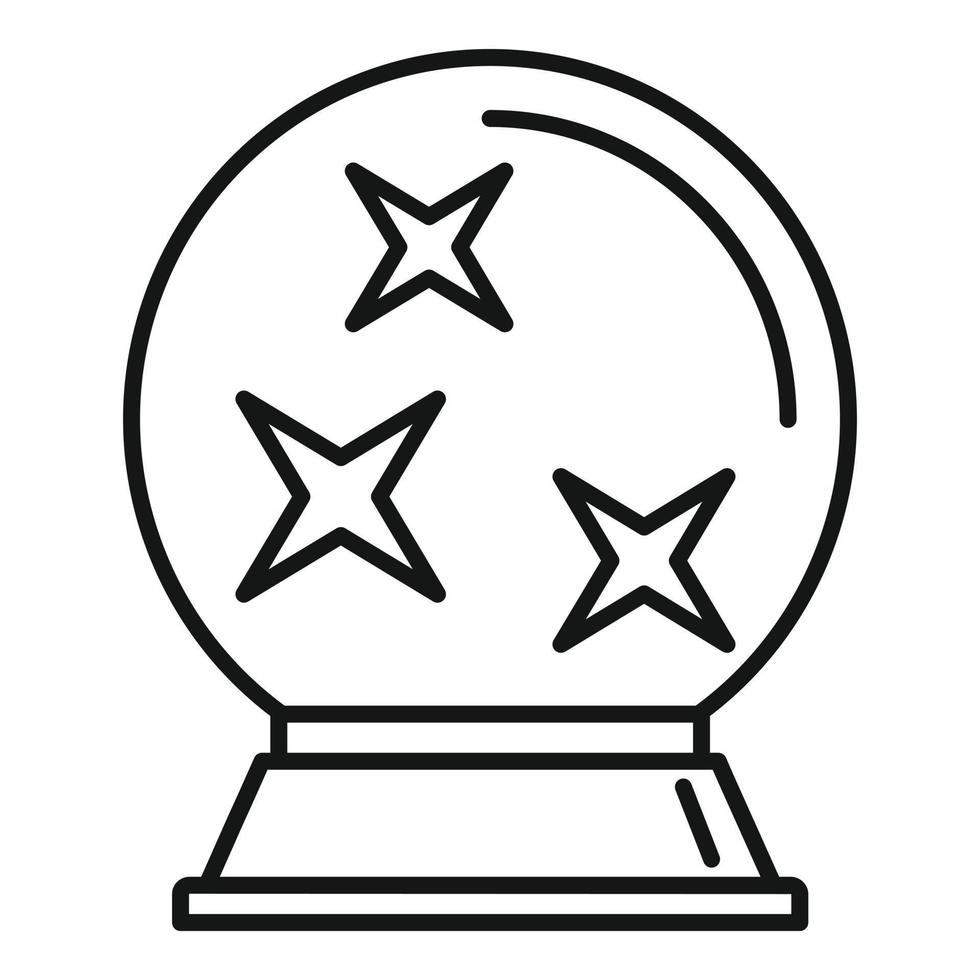 Fortune teller glass ball icon, outline style vector