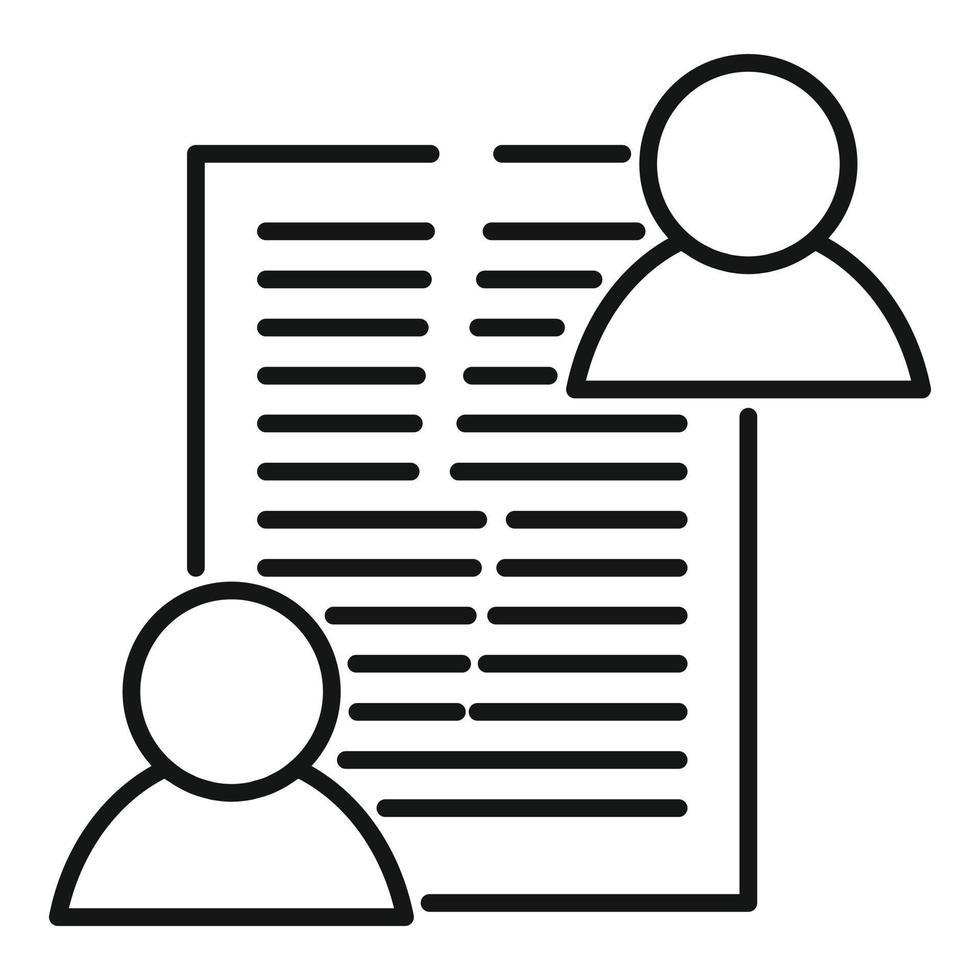 Divorce agreement icon, outline style vector