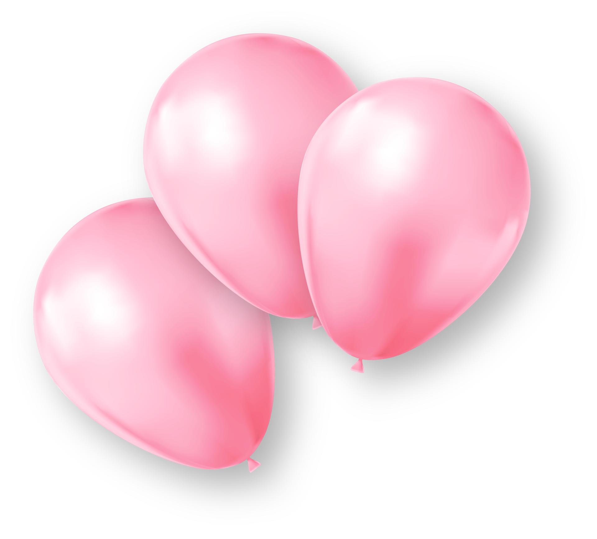 Pink Realistic Balloons with Shadow 14499303 PNG