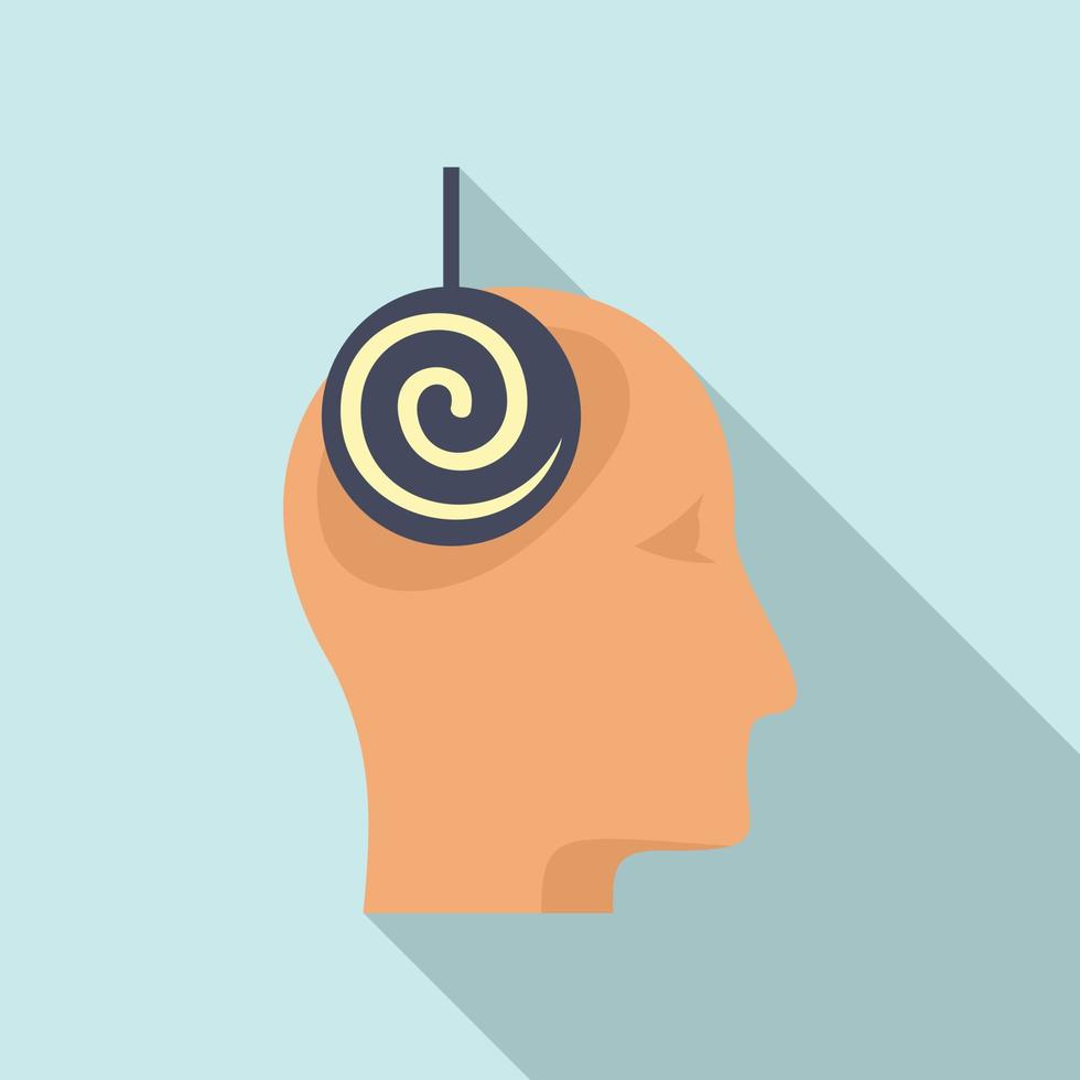 Hypnosis treatment icon, flat style vector