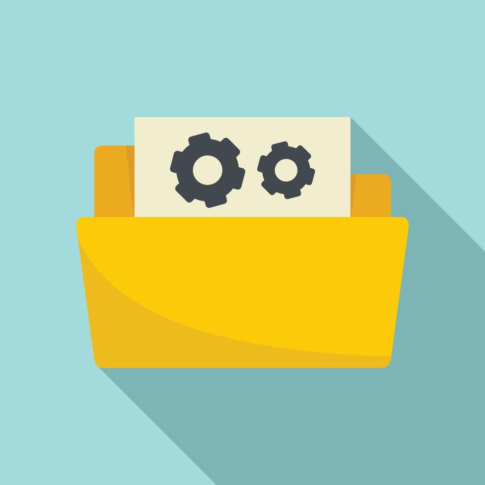 Secret folder innovation icon, flat style vector