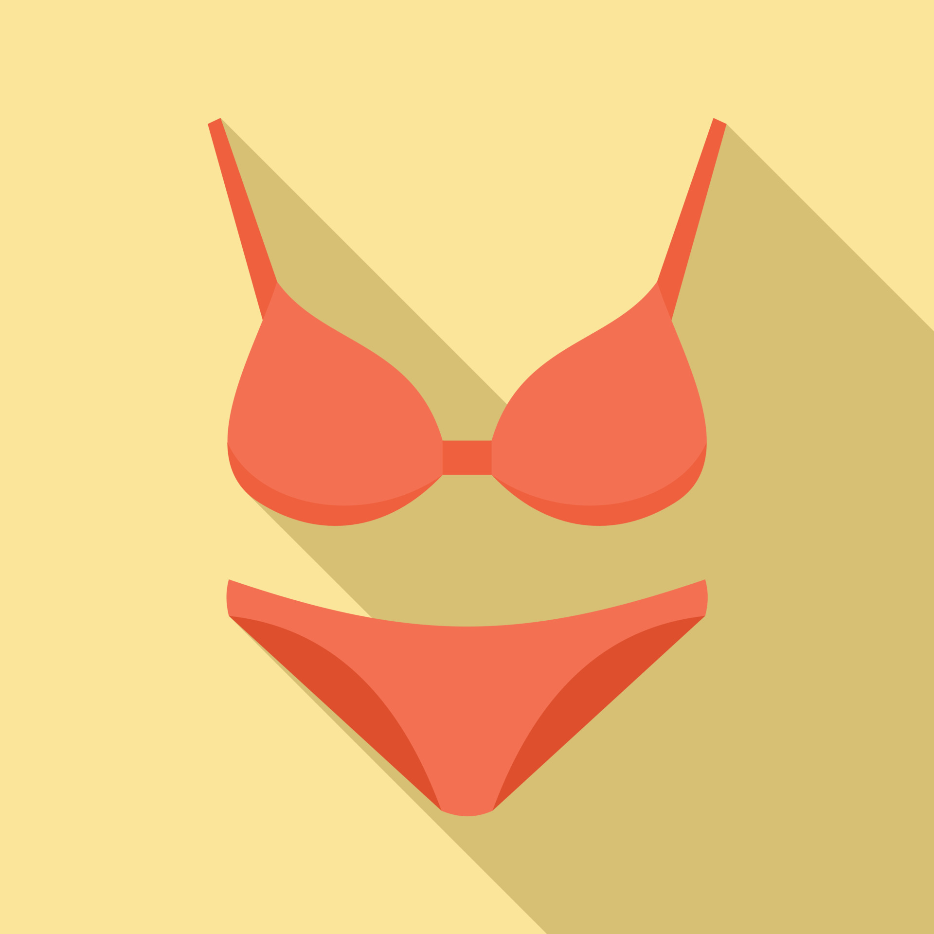 Retro swimsuit icon, flat style 14499431 Vector Art at Vecteezy