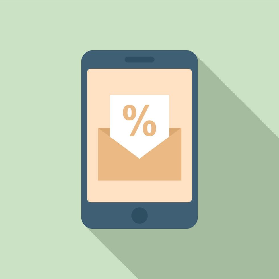 Conversion rate smartphone icon, flat style vector