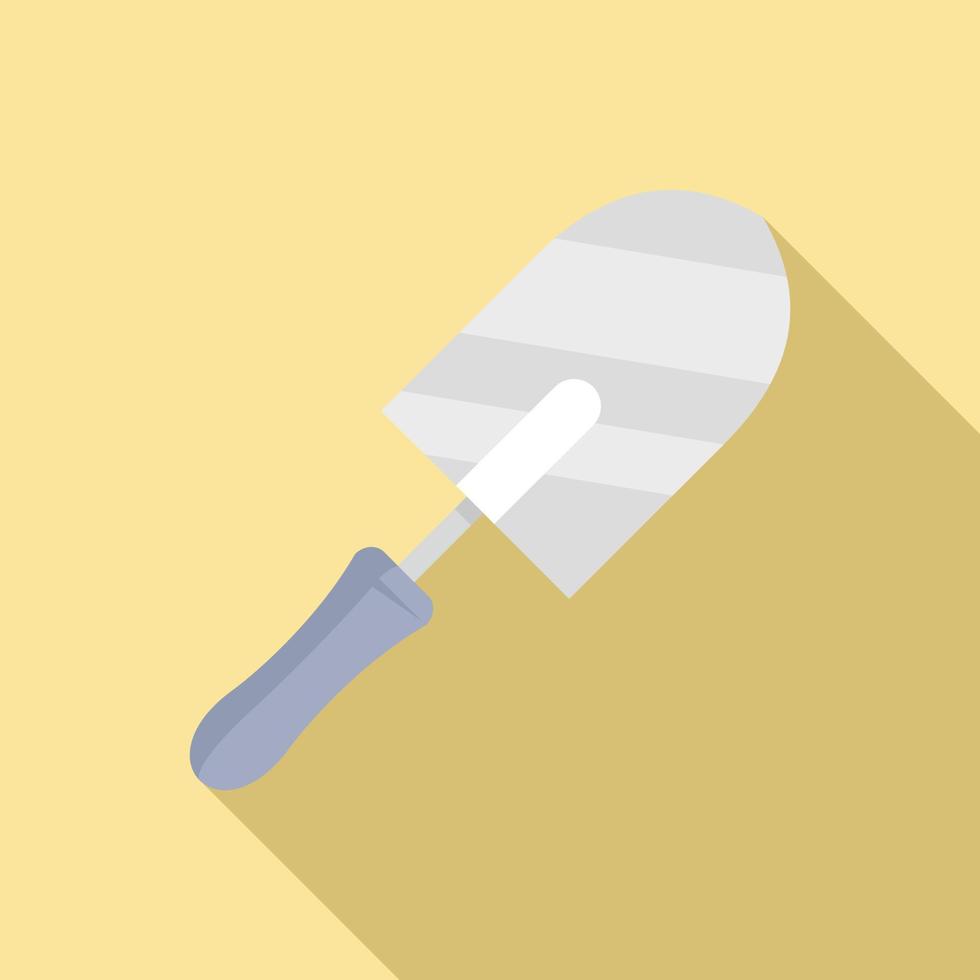 Brick trowel icon, flat style vector