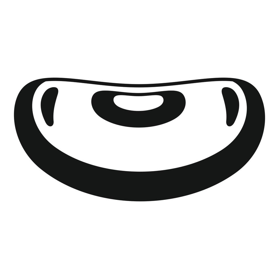 Protein kidney bean icon, simple style vector