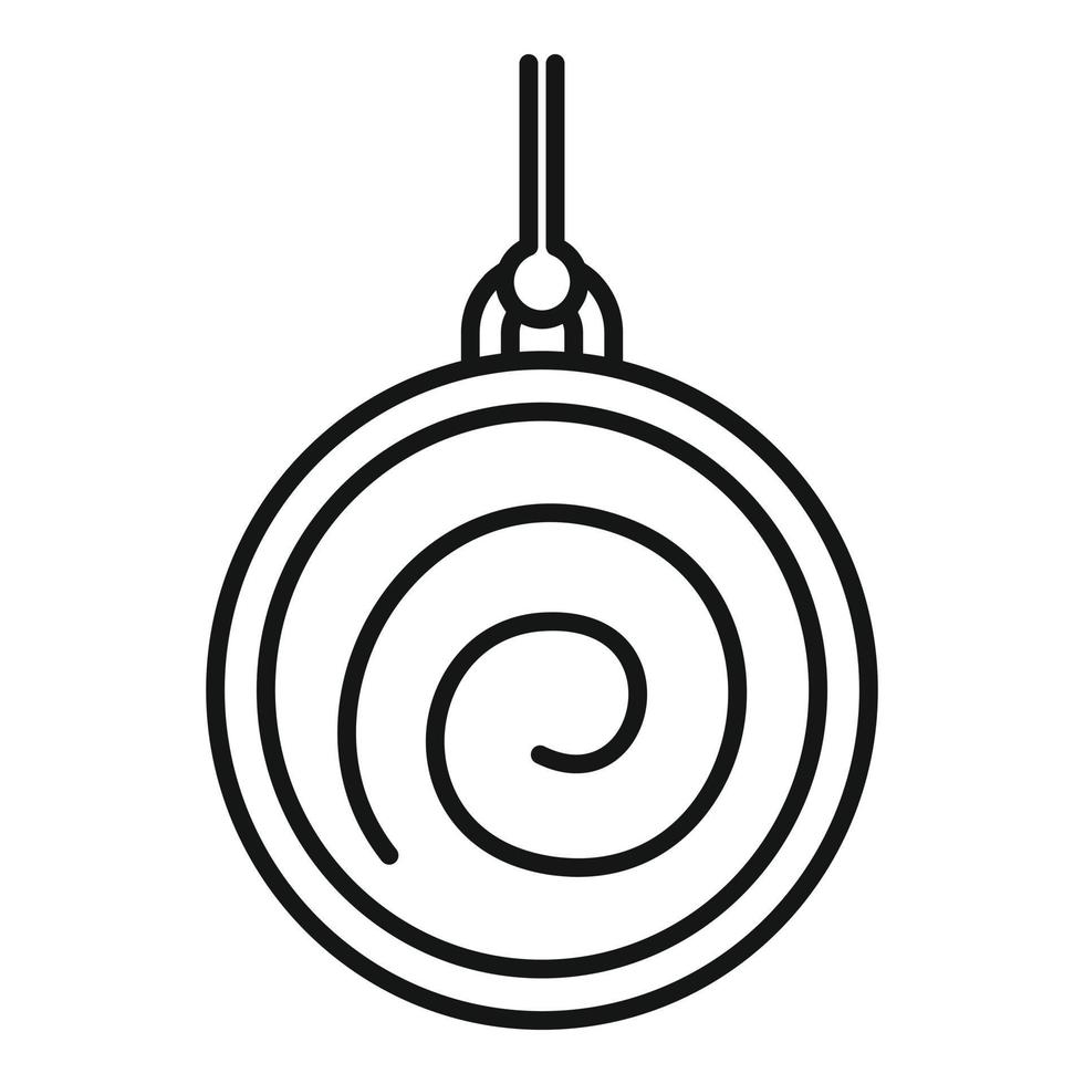 Spiral pendulum icon, outline style vector
