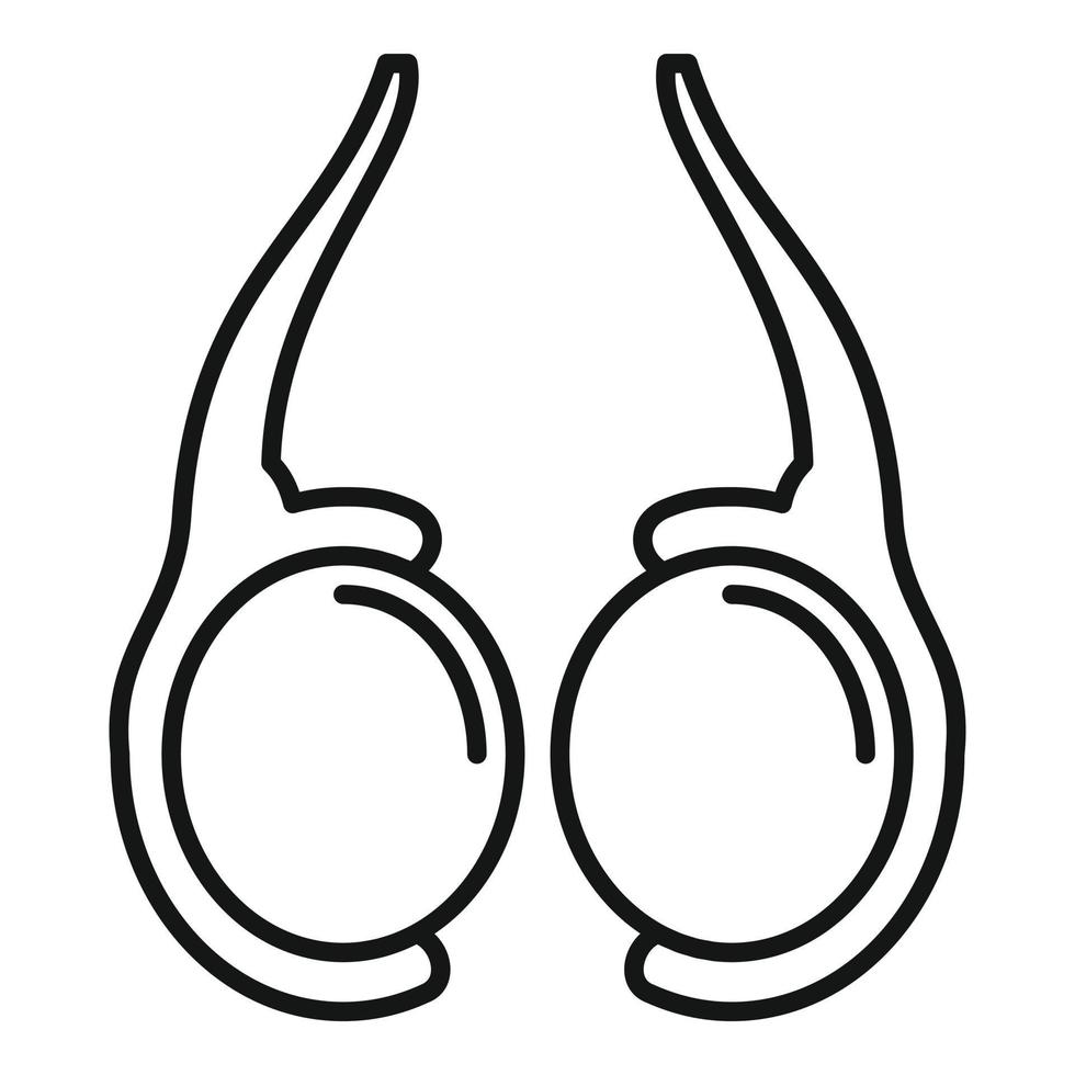 Man testies icon, outline style vector