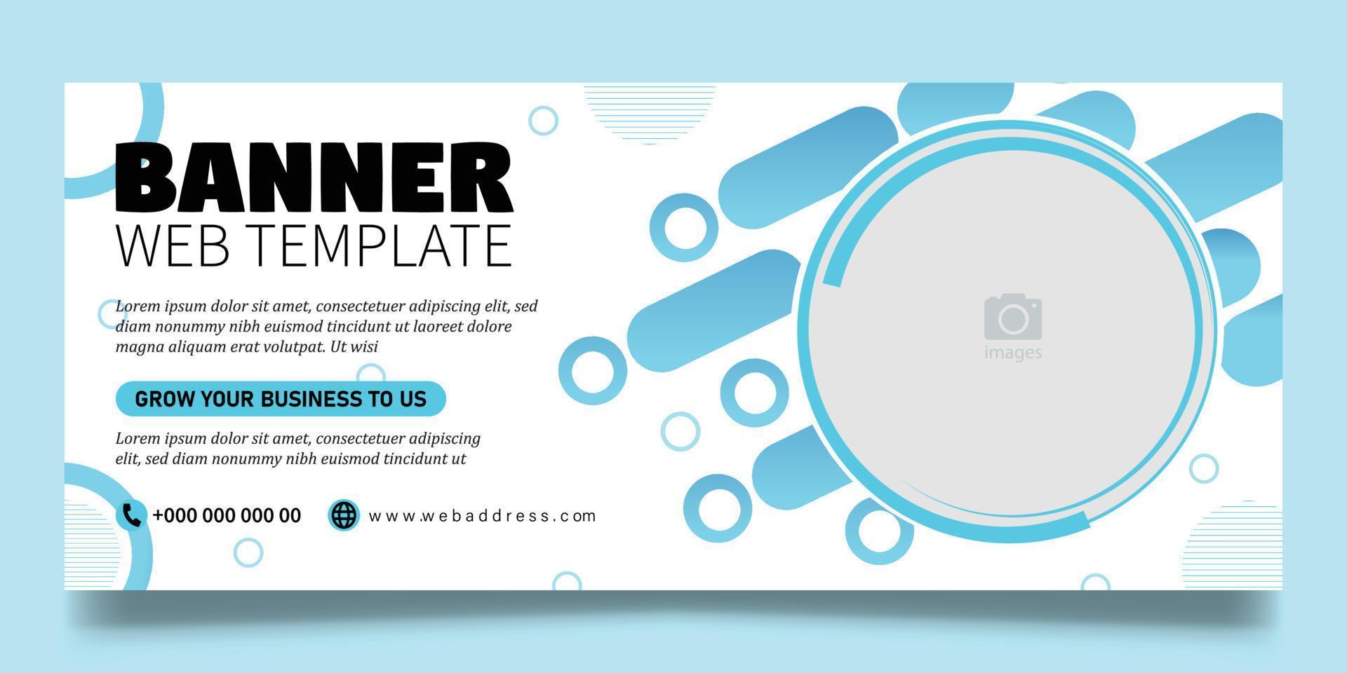 web banner template vector