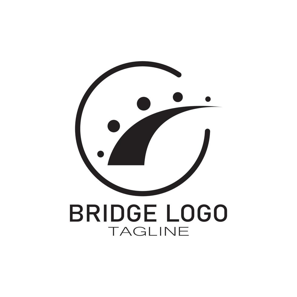 Bridge logo vector icon illustration design template