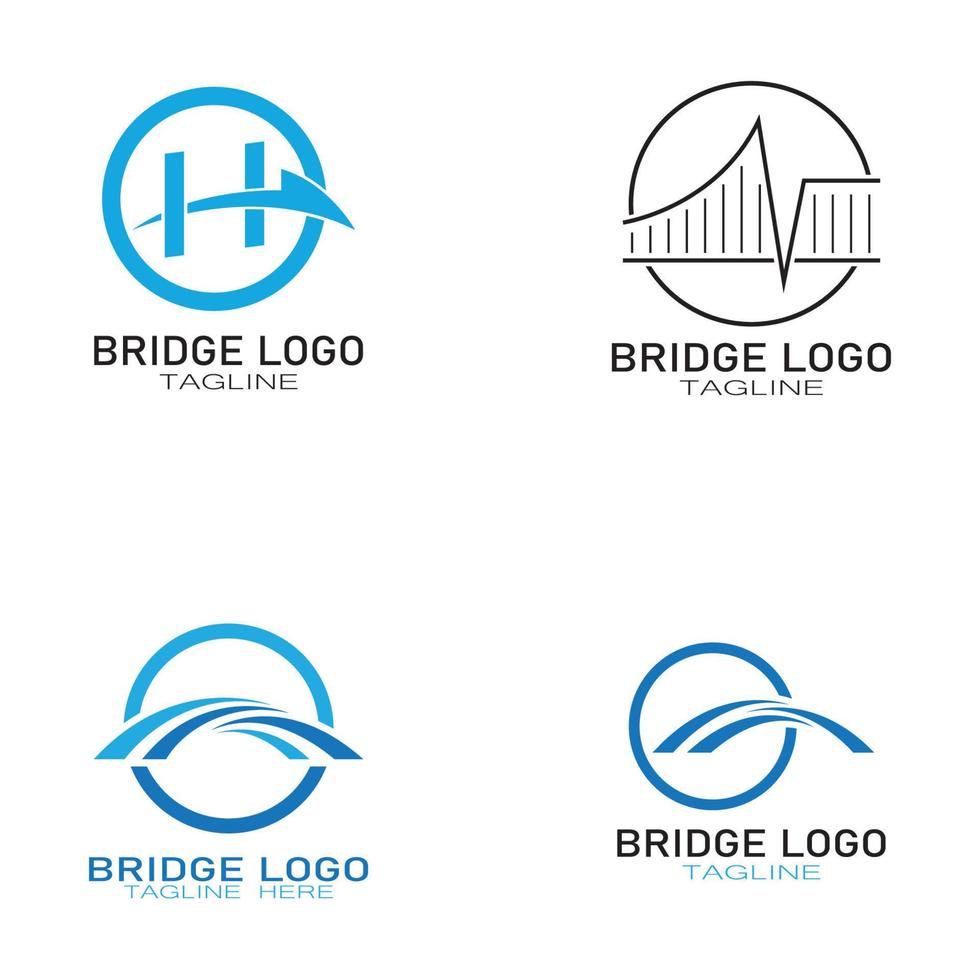 Bridge logo vector icon illustration design template