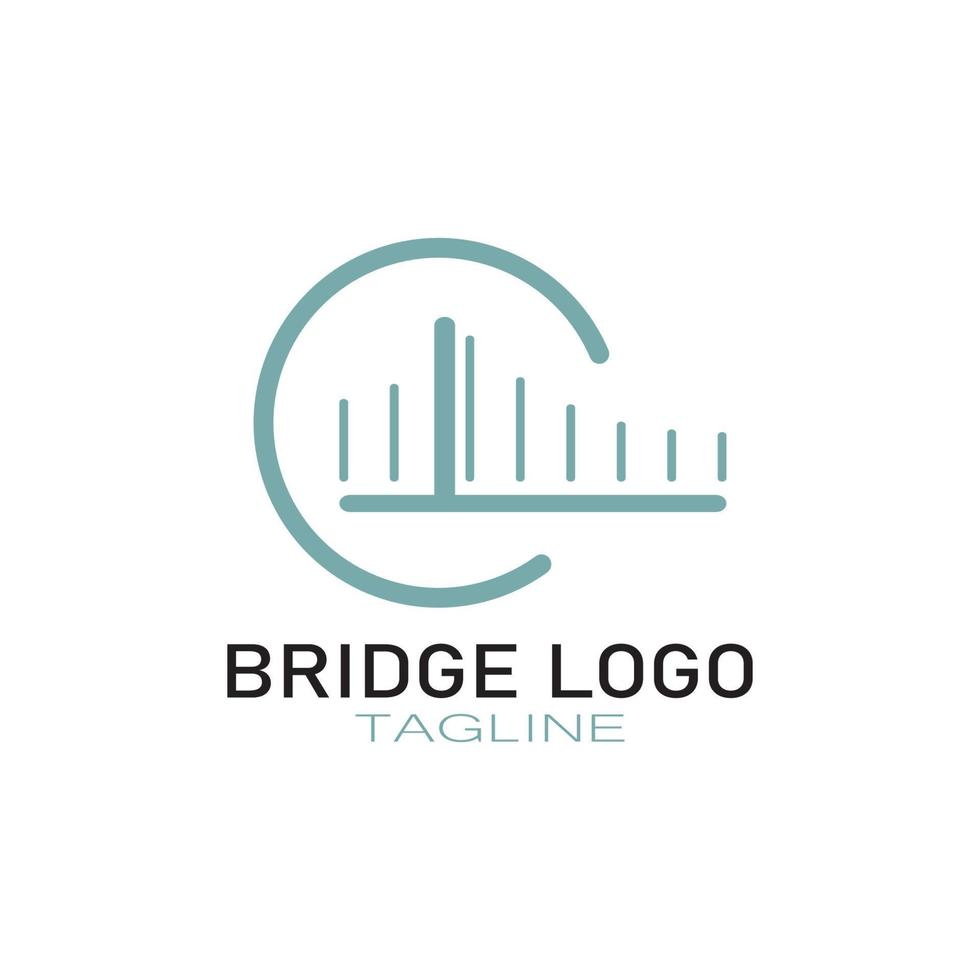 Bridge logo vector icon illustration design template