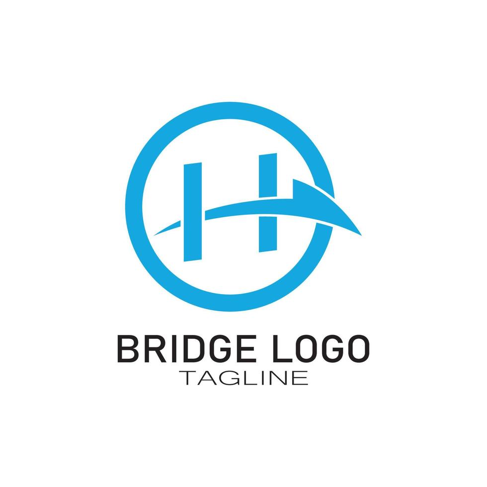 Bridge logo vector icon illustration design template
