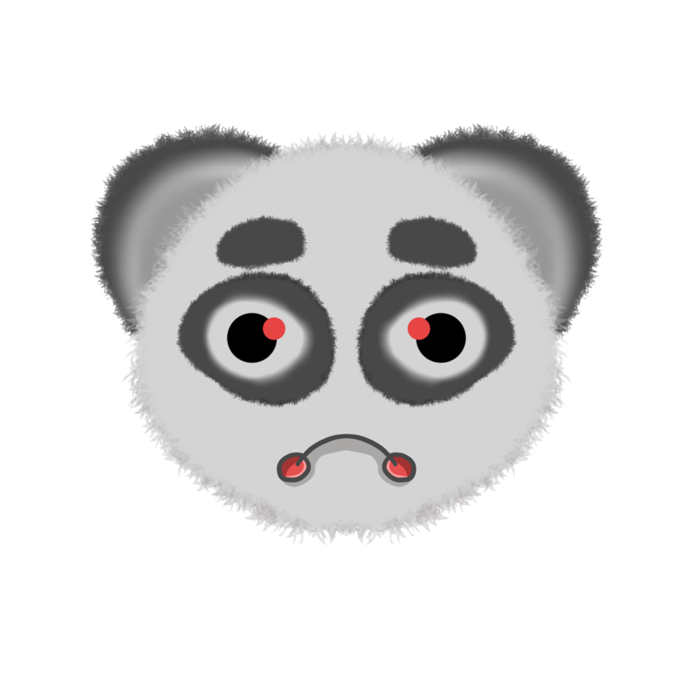 carino espressione cartone animato panda png