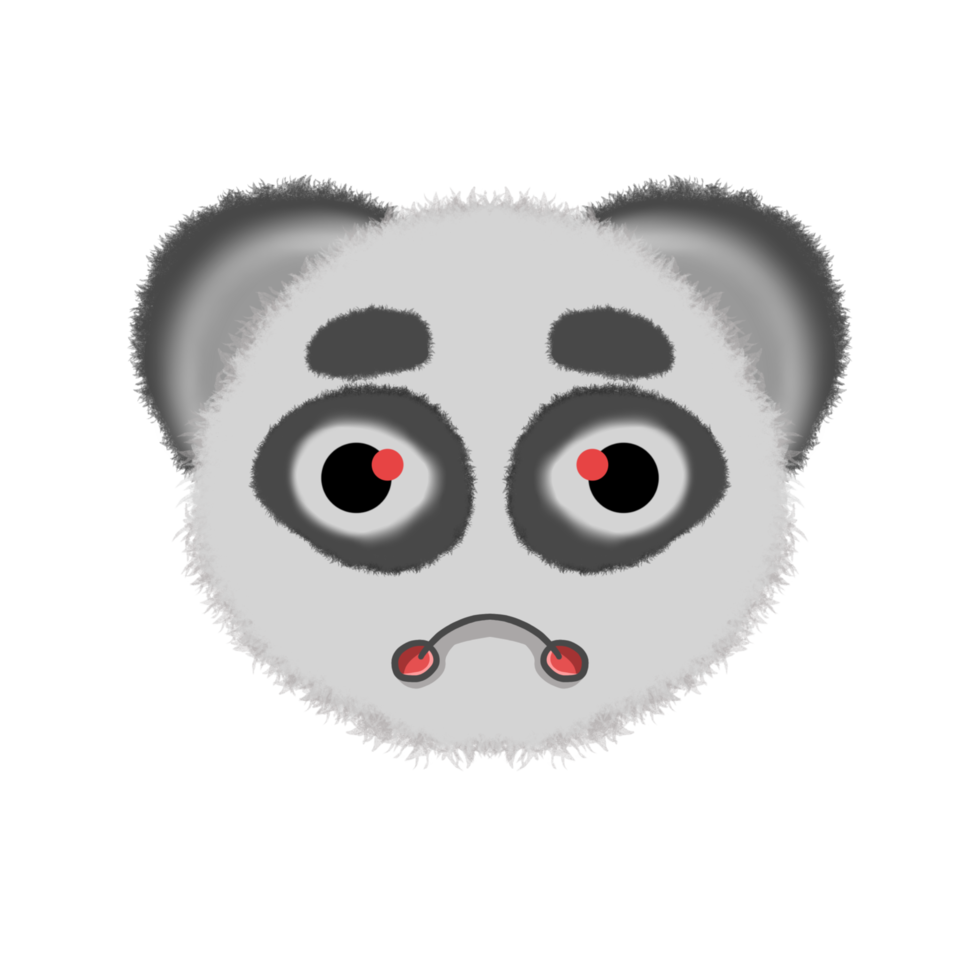 Cute Expression Cartoon Panda png