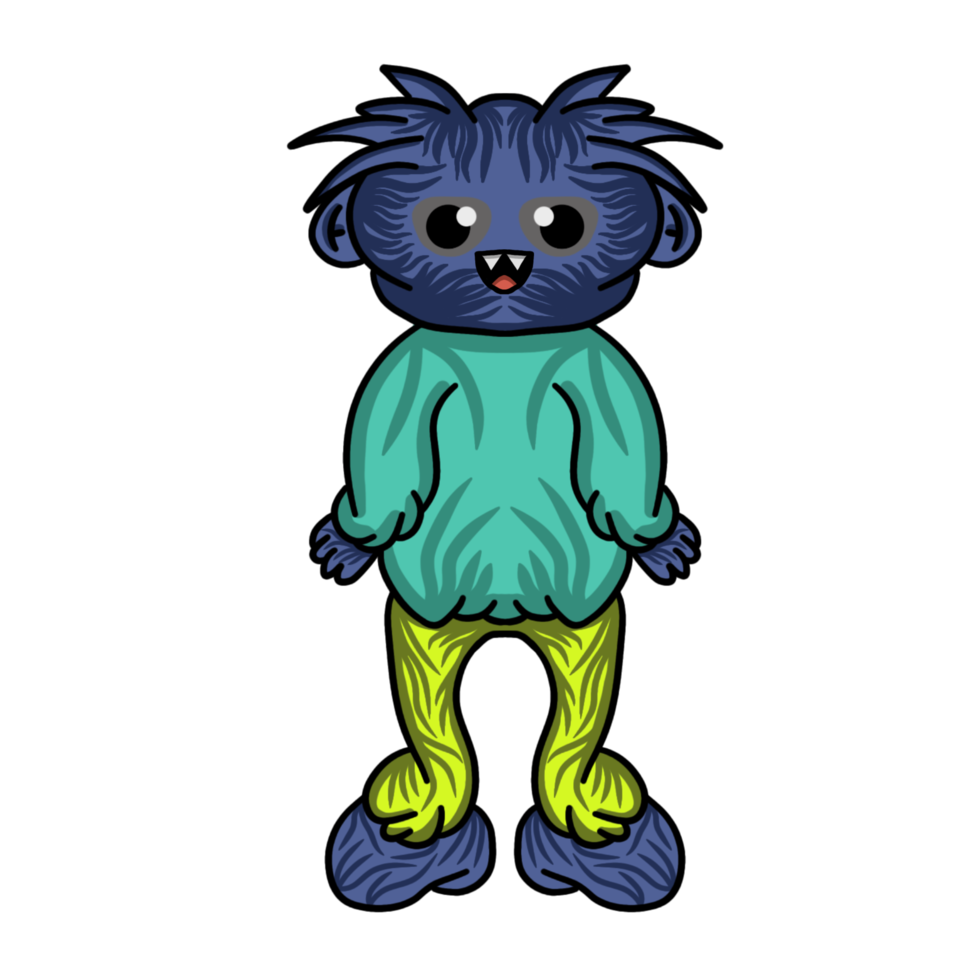 personnage monstre mignon png