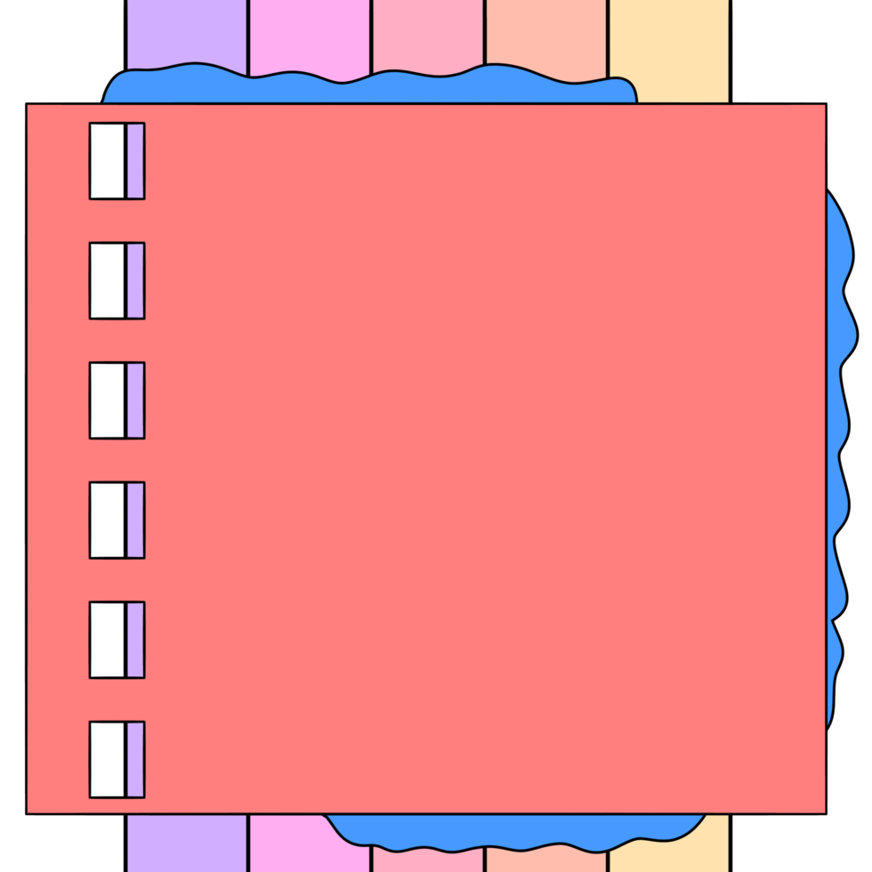 estetisk klibbig notera papper styrelse kolumn png