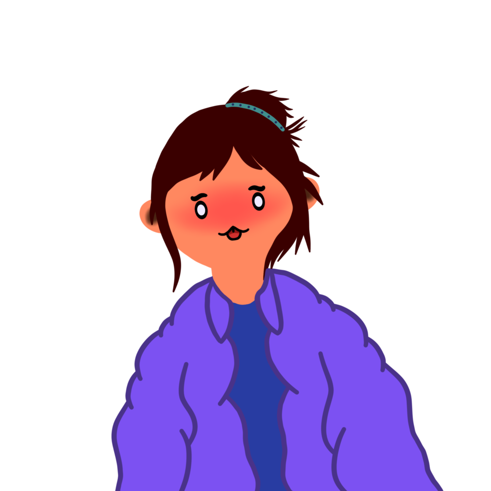 Cute Expression Girl Cartoon png