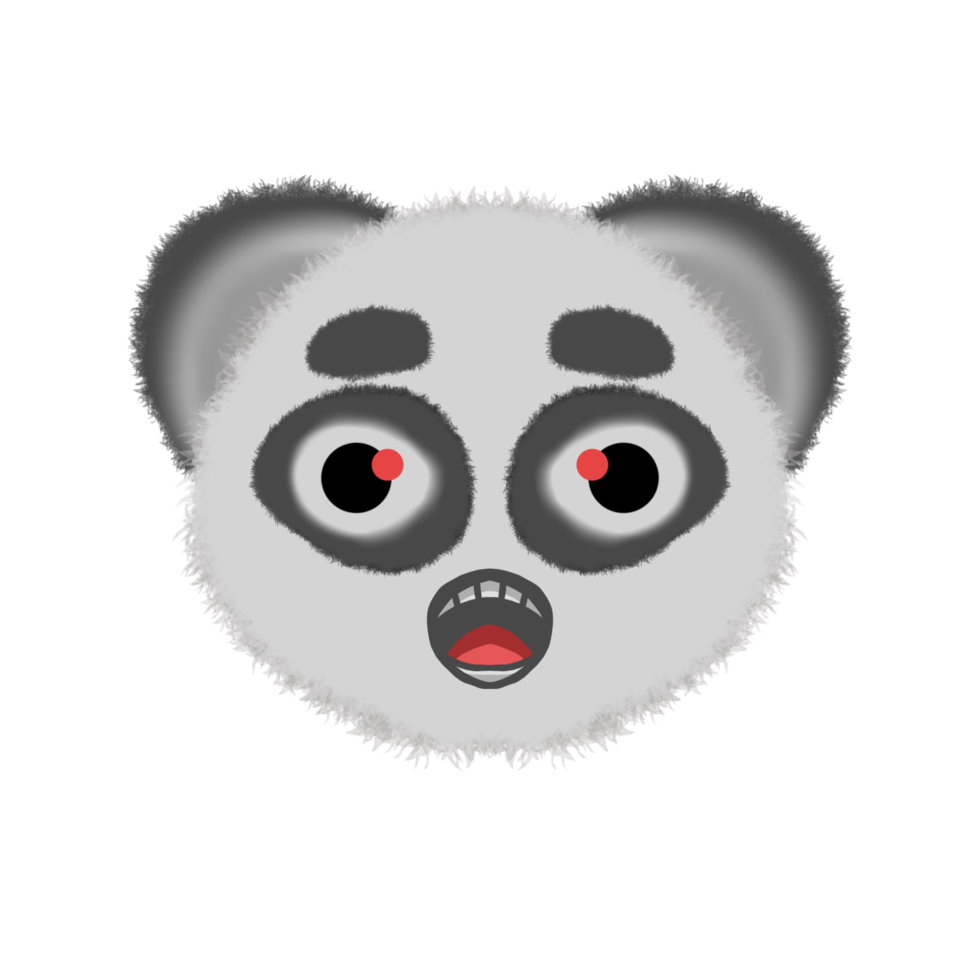 schattig uitdrukking tekenfilm panda png