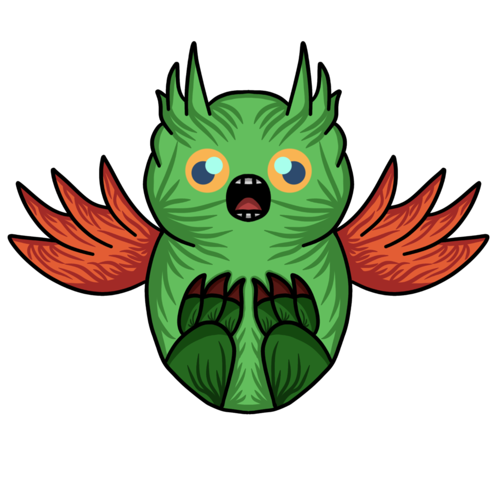 karakter monster schattig png