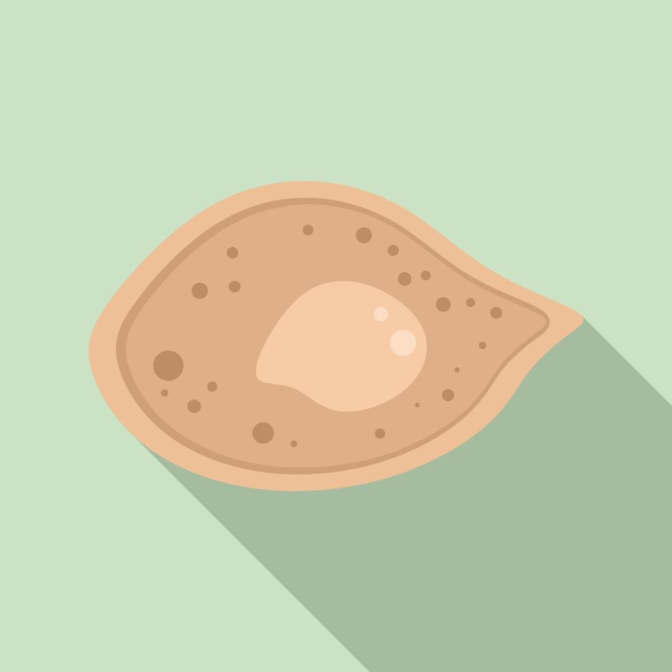 Microscope parasite icon, flat style vector