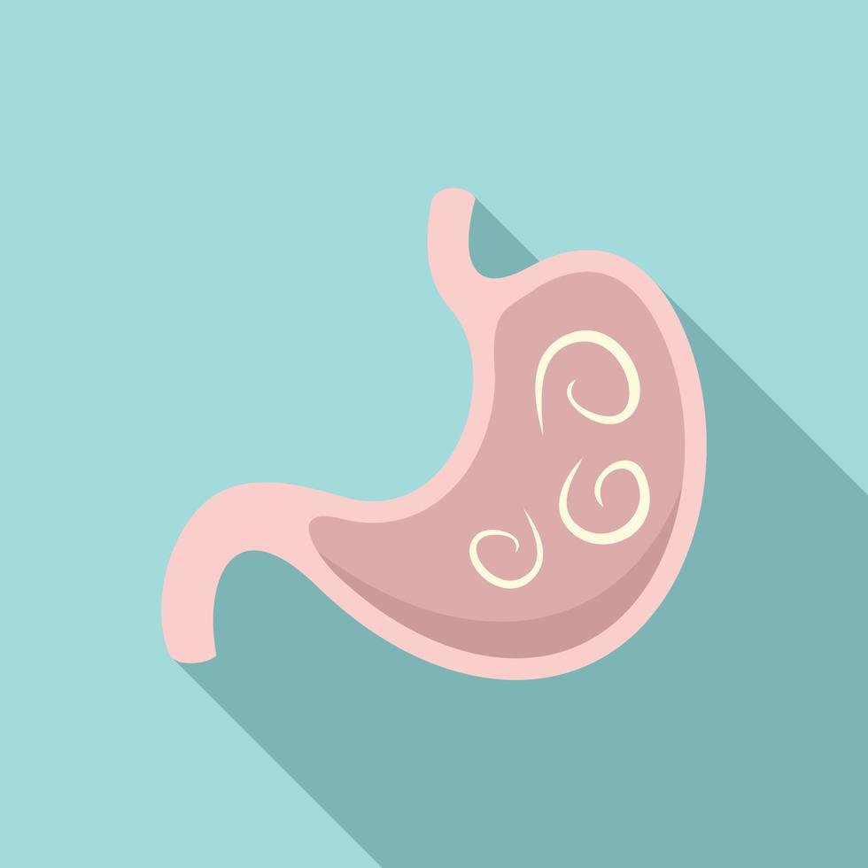 Stomach parasite icon, flat style vector