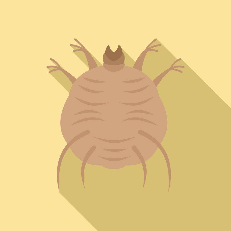 Bug icon, flat style vector