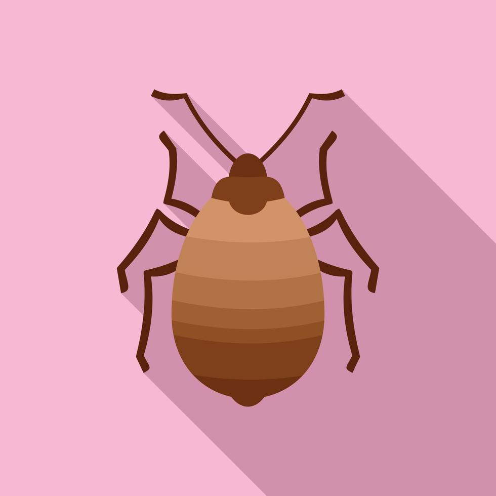 Bug insect icon, flat style vector