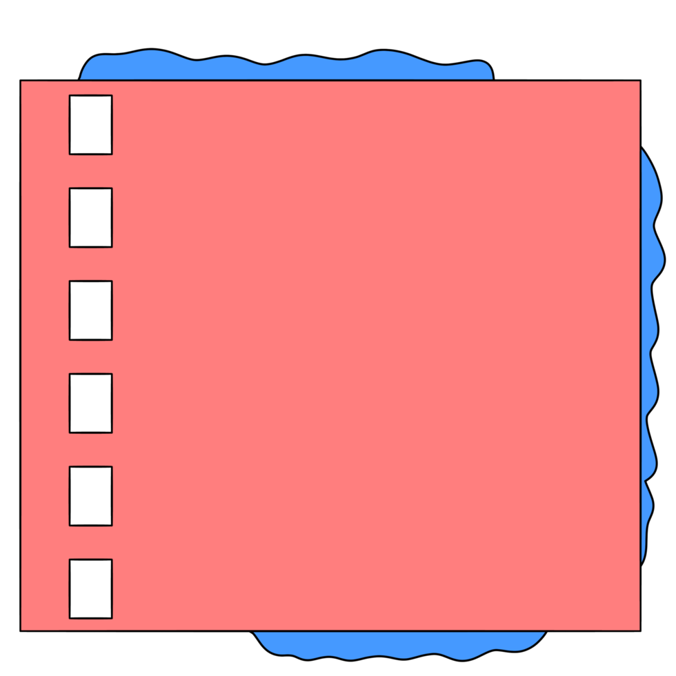 Aesthetic Sticky Note Paper Board Column png