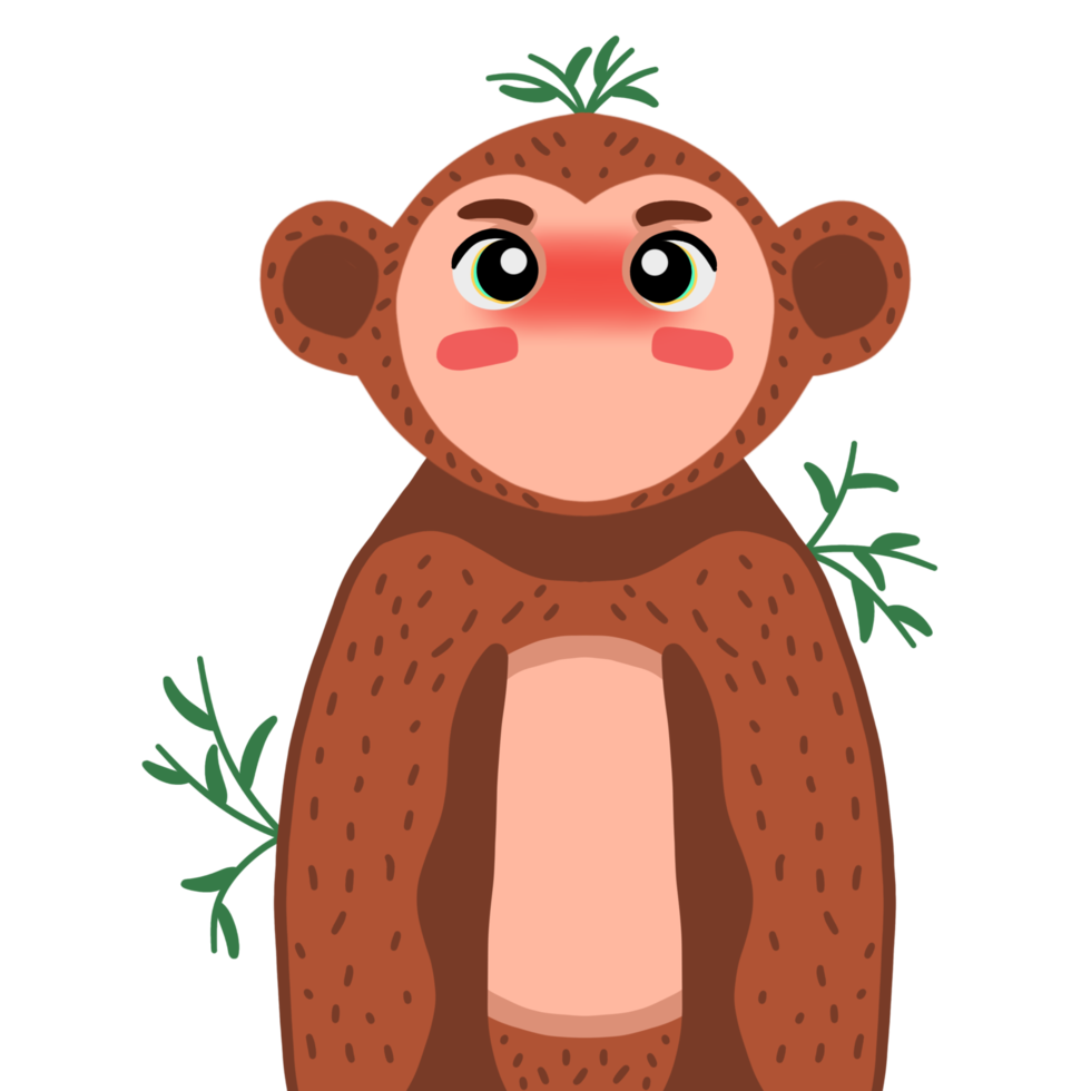 Cute Expression Monkey Cartoon png