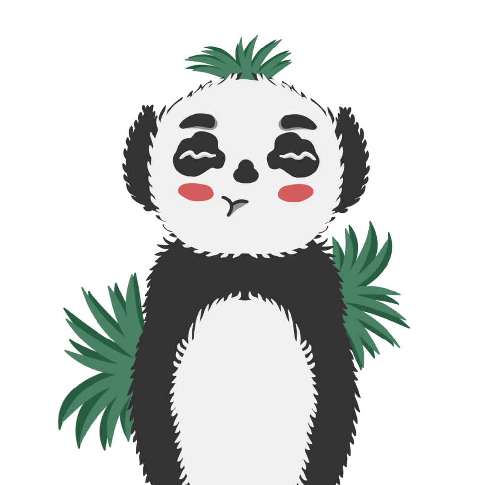 niedlicher ausdruck cartoon panda png