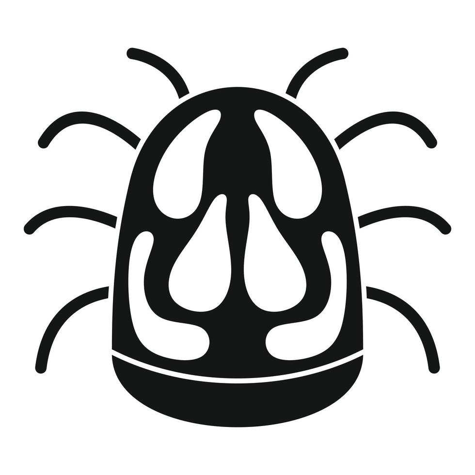 Bug disease icon, simple style vector