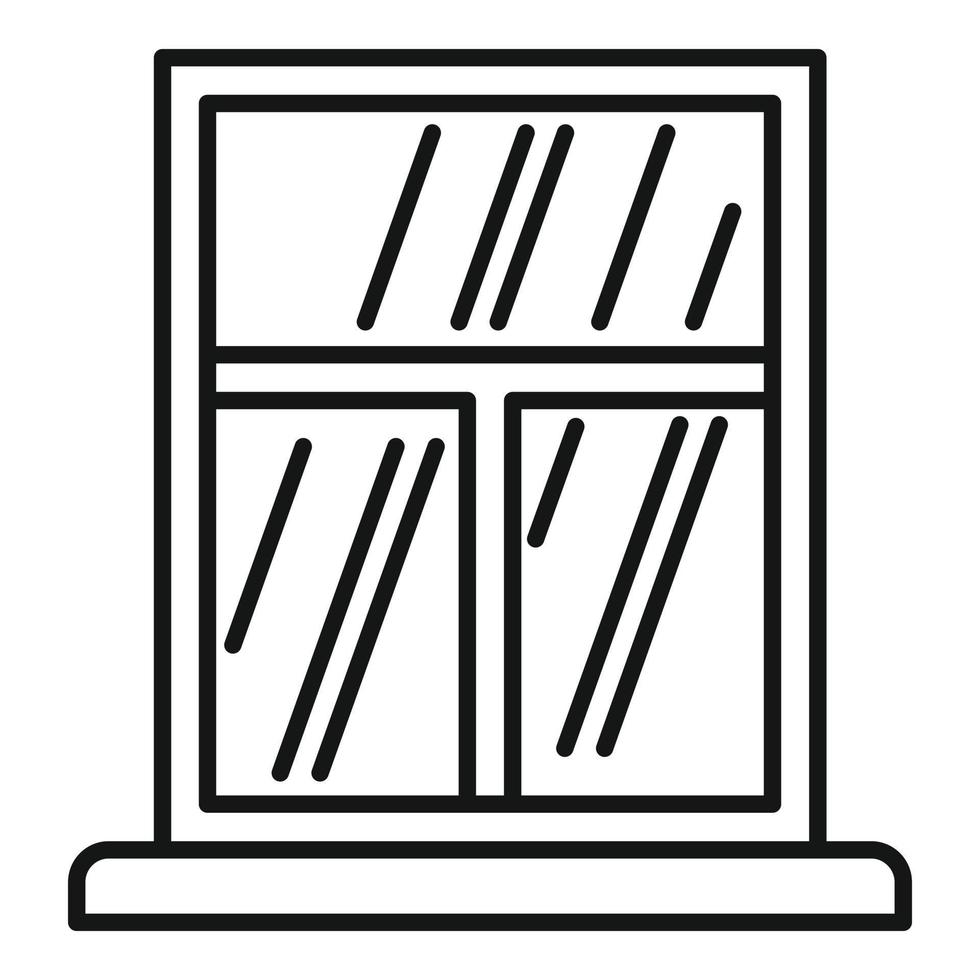 Shiny new window icon, outline style vector