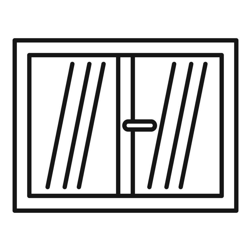 Plastic window installation icon, outline style vector