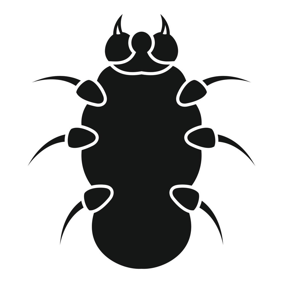 Danger bug icon, simple style vector