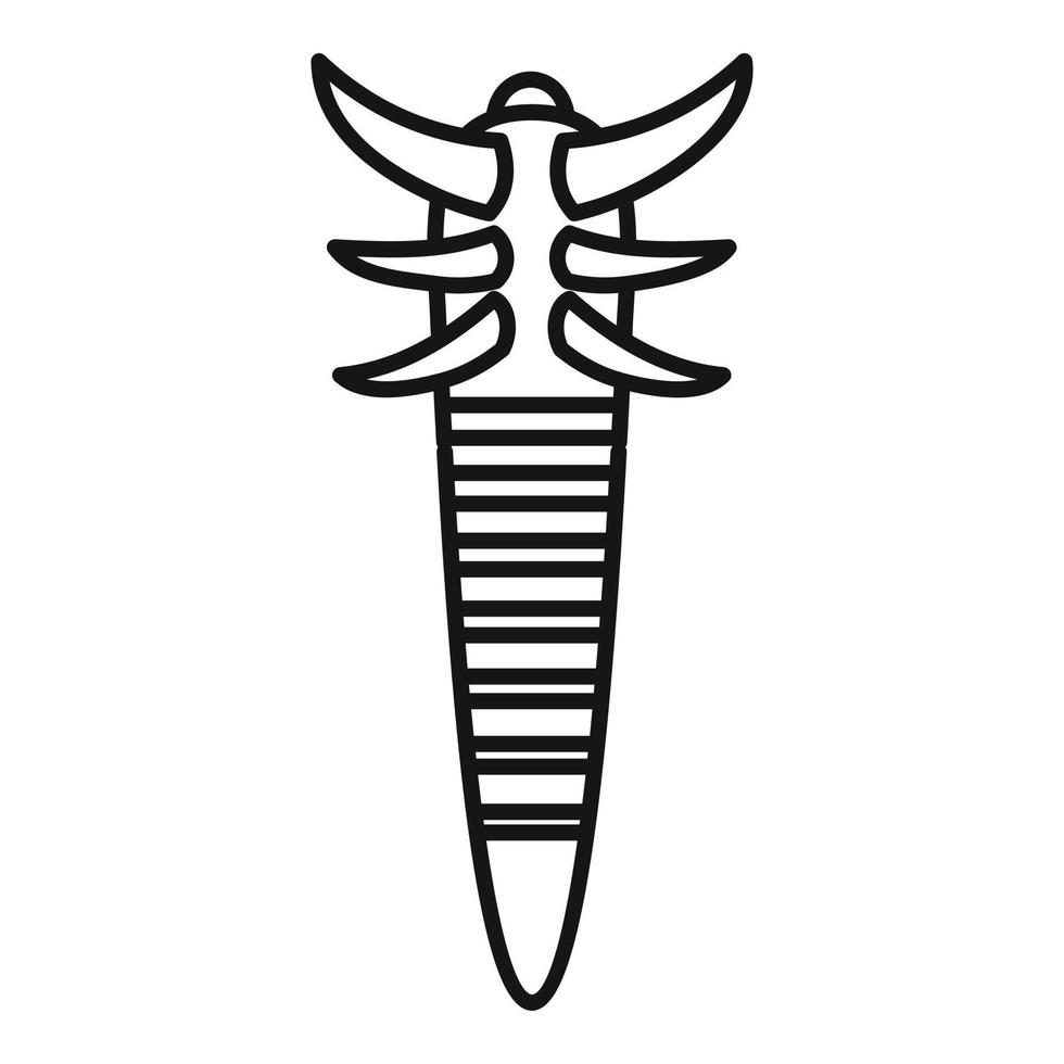 New parasite icon, outline style vector