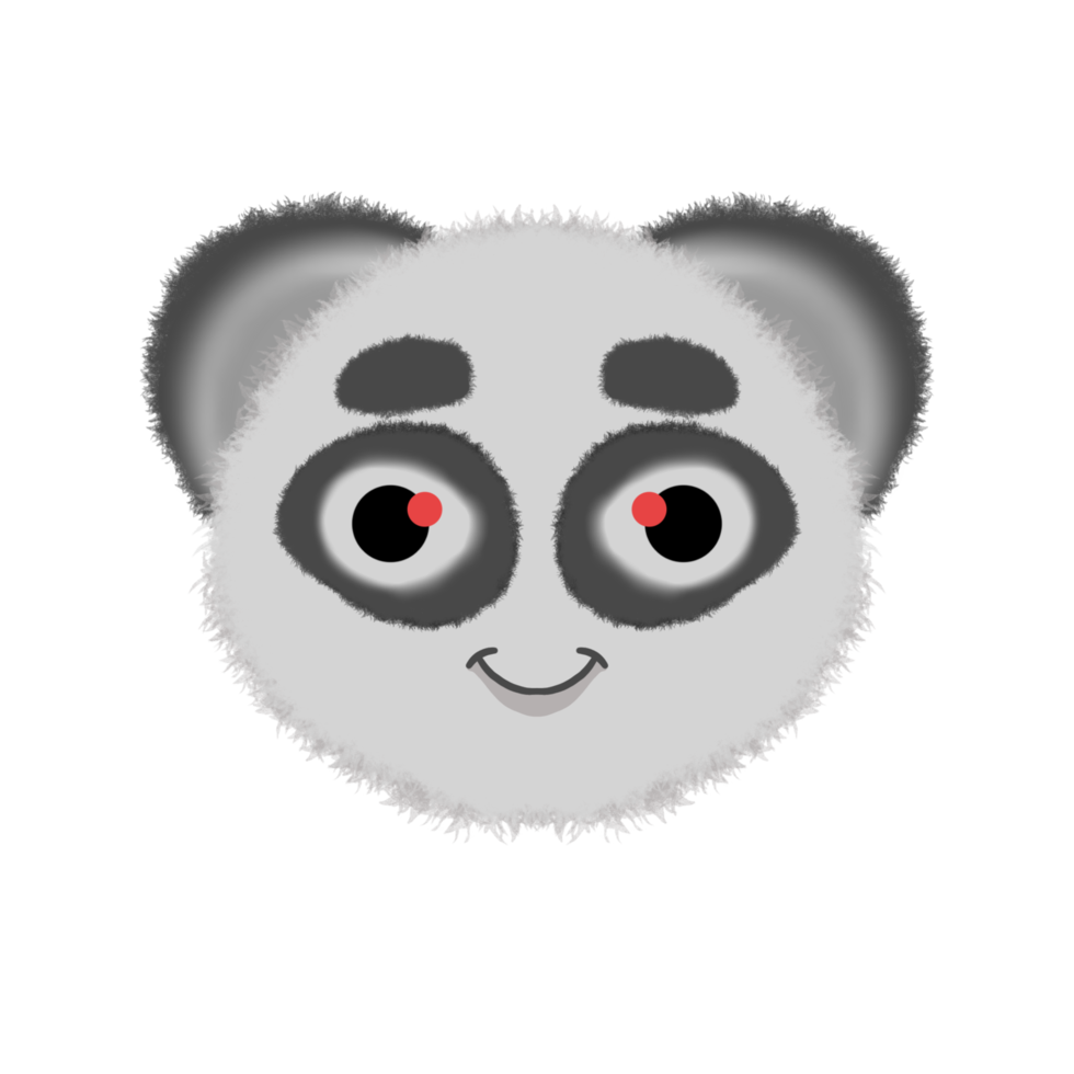 söt uttryck tecknad serie panda png