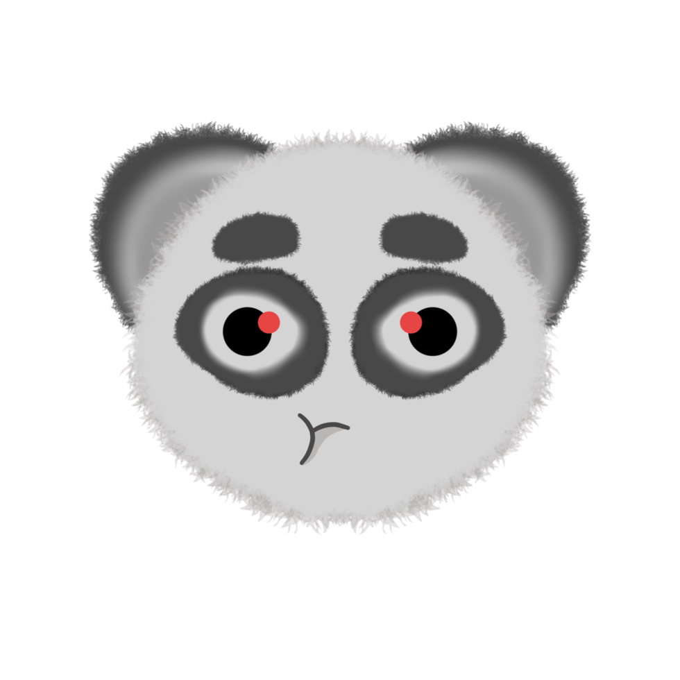 carino espressione cartone animato panda png